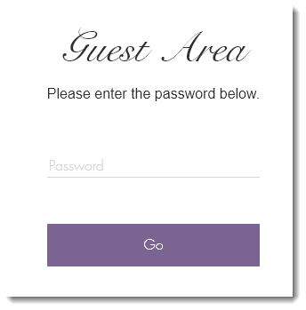 An example of a Wix site where you need to enter the password in order to access an event page