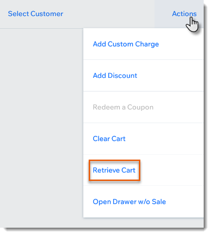 Wix Retail POS: Making a Sale, Help Center