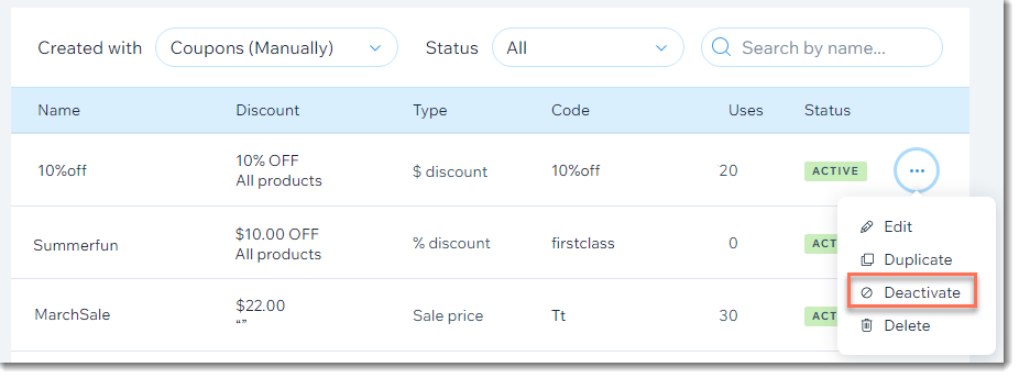 Wix Stores: Creating a Price Discount Coupon, Help Center