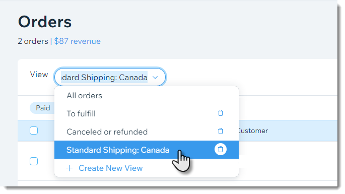 Viewing Orders