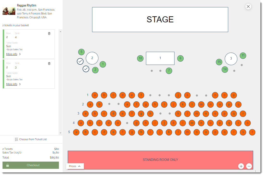 Seating & Maps