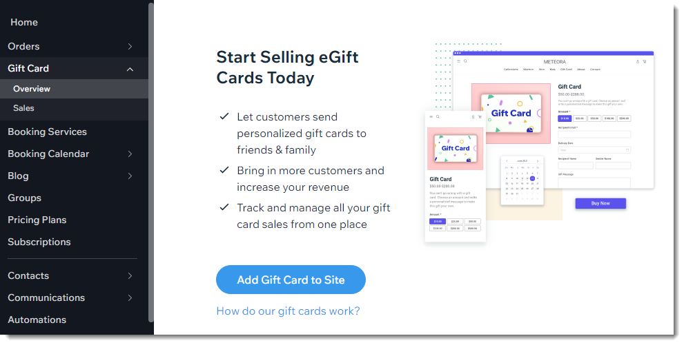 Tutorial - Blog Gift Card Online