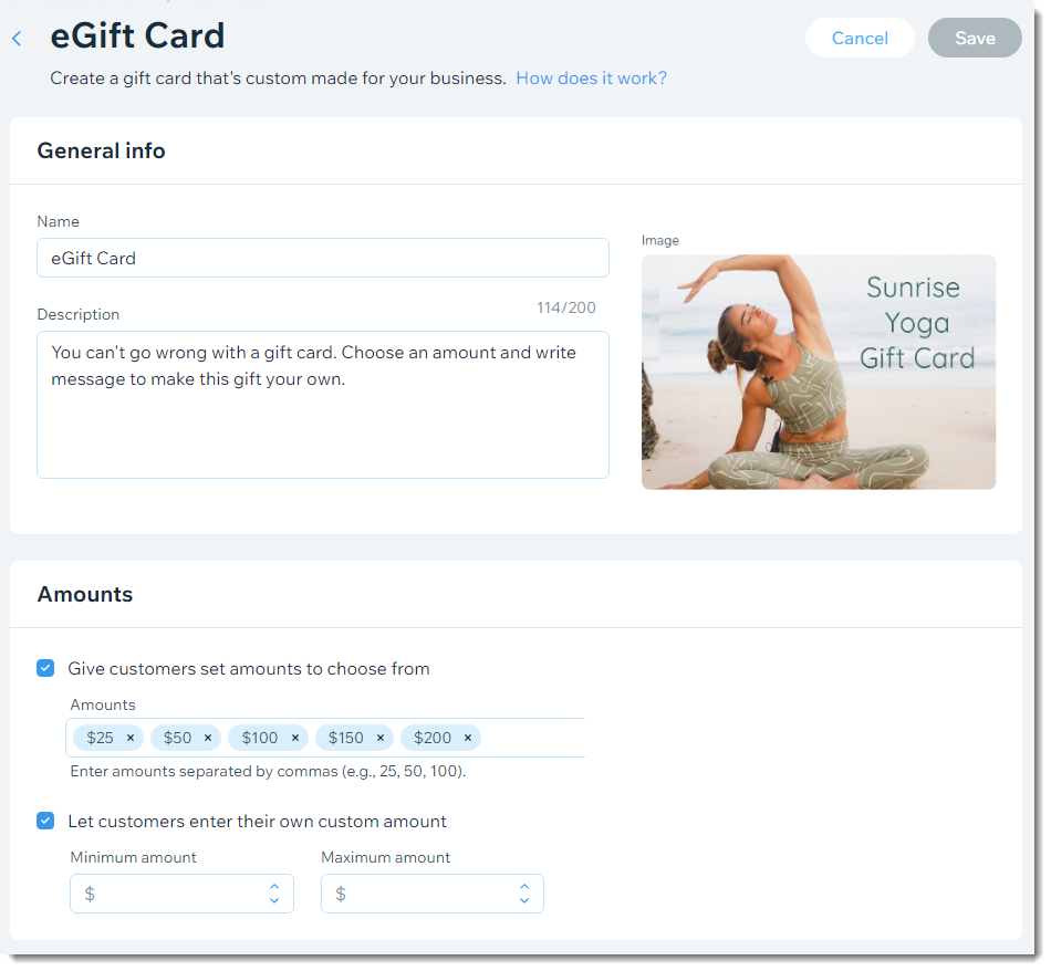 Custom Brand Shop Gift Card, E-Gift Card