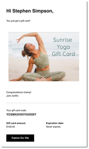 E-Gift Card from YOGA Accessories