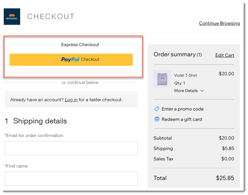 Wix Stores: Understanding Customer Checkout with PayPal | Help Center |  