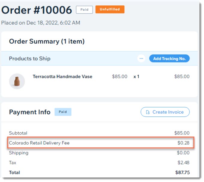 How to add Colorado Retail Delivery Fee to WooCommerce