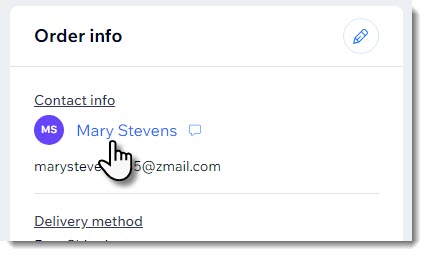 Wix Stores: Editing Customer Details in Orders, Help Center