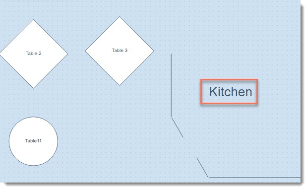 A screenshot of text added to a floor plan.