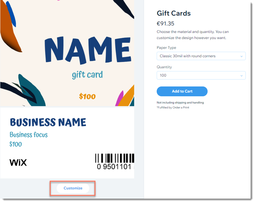 Physical Gift Card