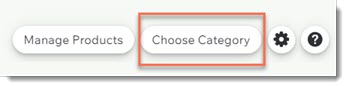 Screenshot of options toolbar with Choose Category option outlined