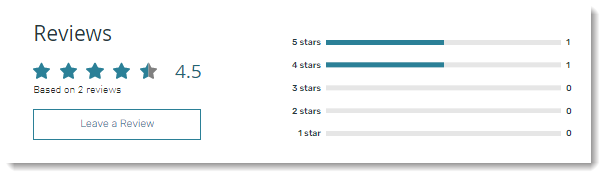 Capture d'écran de la section En-tête dans Wix Reviews