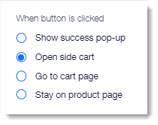 Screenshot of Add to Cart settings