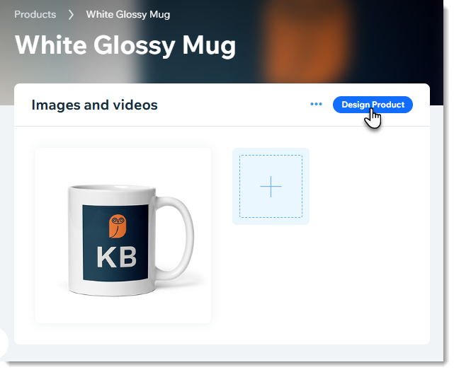 Screenshot of POD products in Wix