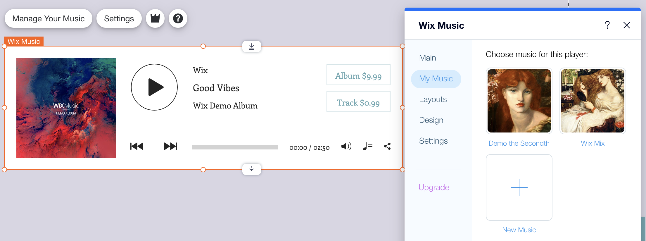 Image showing the process for selecting your music for your player