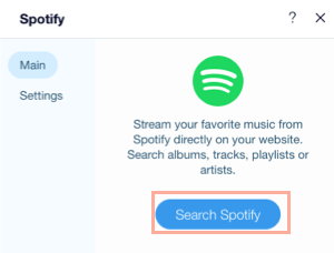 Spotify'da Ara düğmesinin vurgulandığı Spotify Player görüntüsü