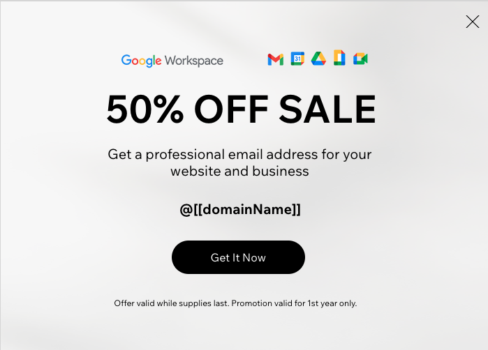 Google Workspace Business Email Sale - Save 50%