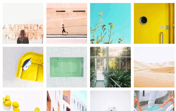 image gallery css hover effects