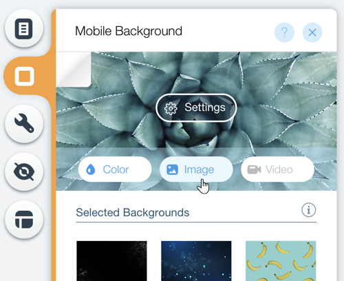 Wix Editor: Adding an Image Background to Your Mobile Site | Help Center |  