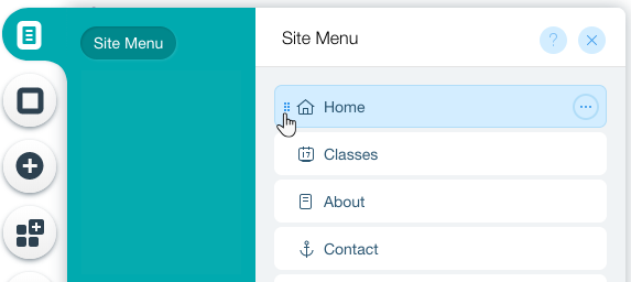 Wix Editor: Reordering Menu Items | Help Center | Wix.com