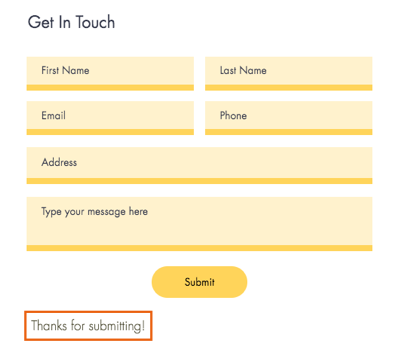 Can I customize the thank you message shown after form submission?