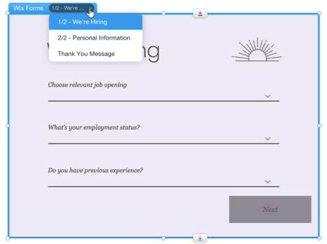 Wix Forms Adding And Setting Up A Multi Step Form Help Center Wix Com