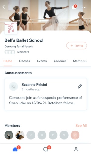 A screenshot showing the general look of the Spaces app
