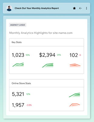 A screenshot of client monthly reports.