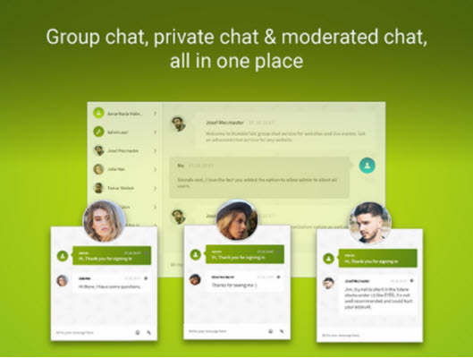 Online group chat  Rumbletalk, chat for live events and websites