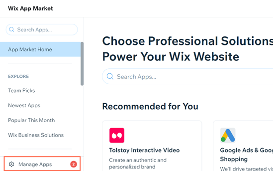 Google Drive, Wix App Market