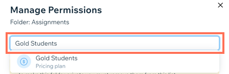 A screenshot showing a previously created pricing plan showing up in the search results.