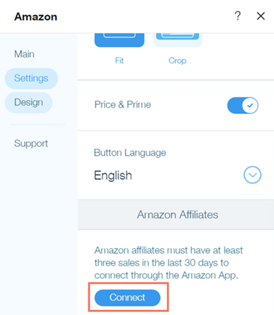 Adding And Setting Up The Amazon App | Help Center | Wix.Com