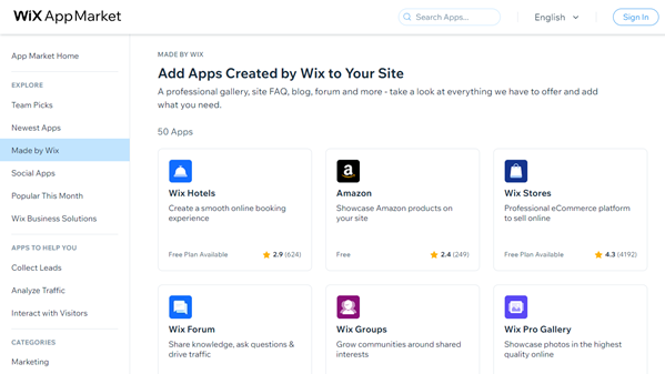 Google Drive, Wix App Market