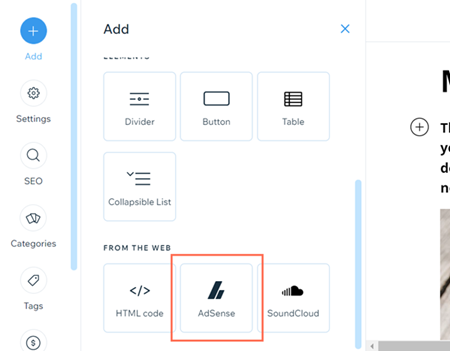 An image showing how to add the code in your blog post composer.