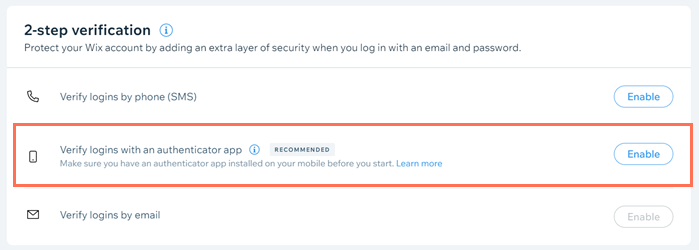 Disabling 2-step authentication in your Account Settings.