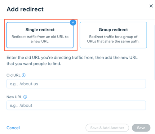 Creating a single 301 redirect.