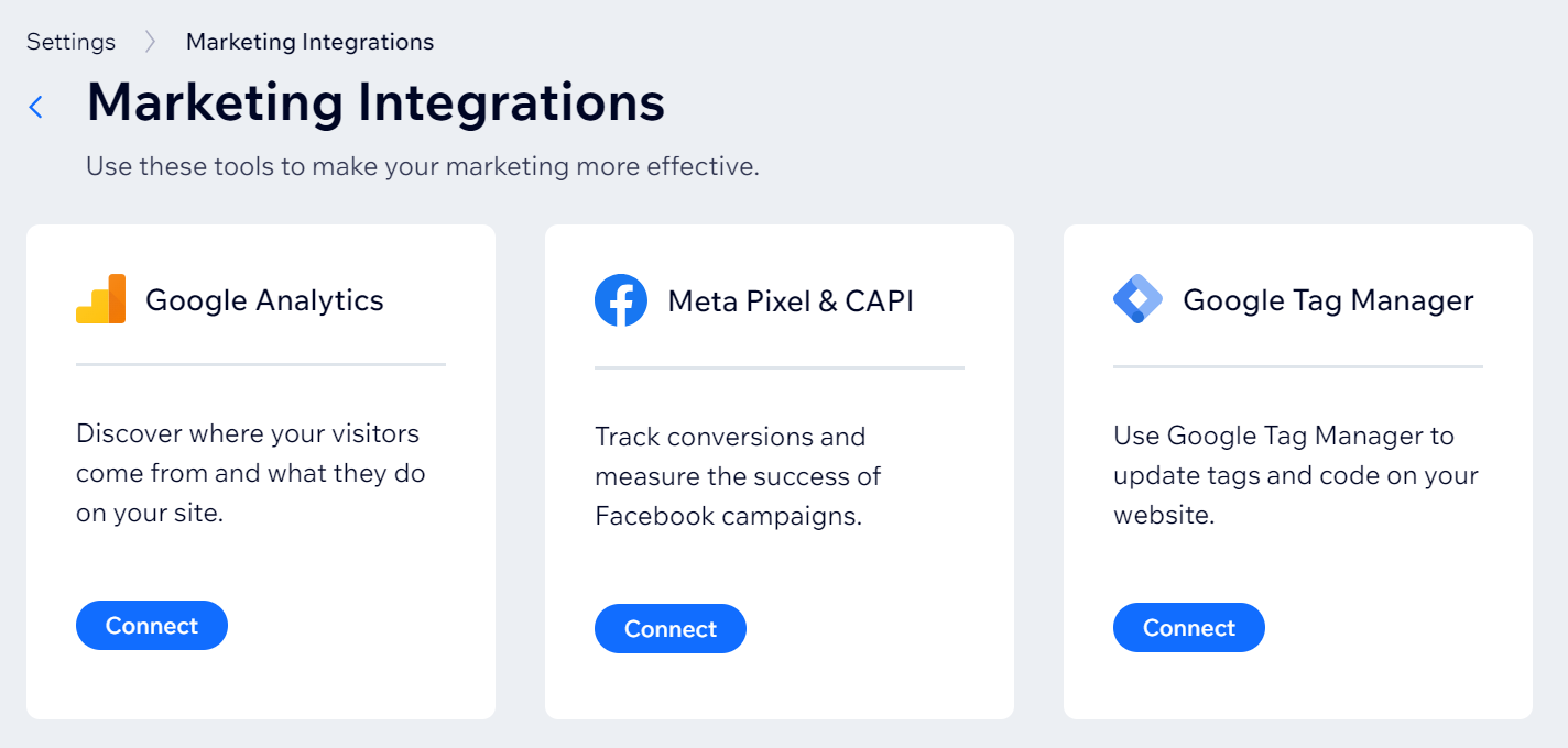 Connecting a Meta Pixel and the Conversions API to Your Wix Site, Help  Center