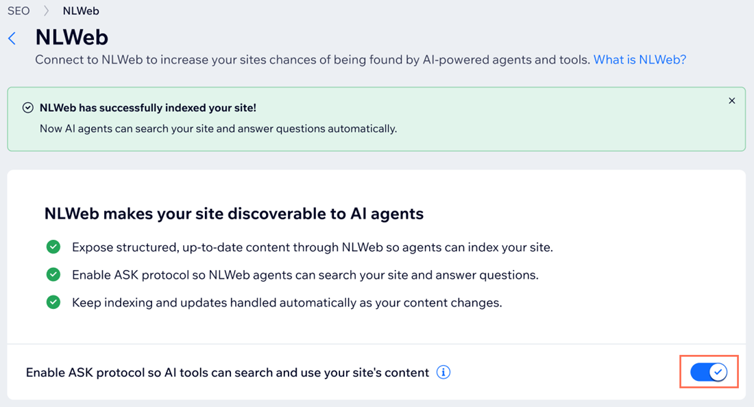 A screenshot of clicking the ASK protocol toggle.