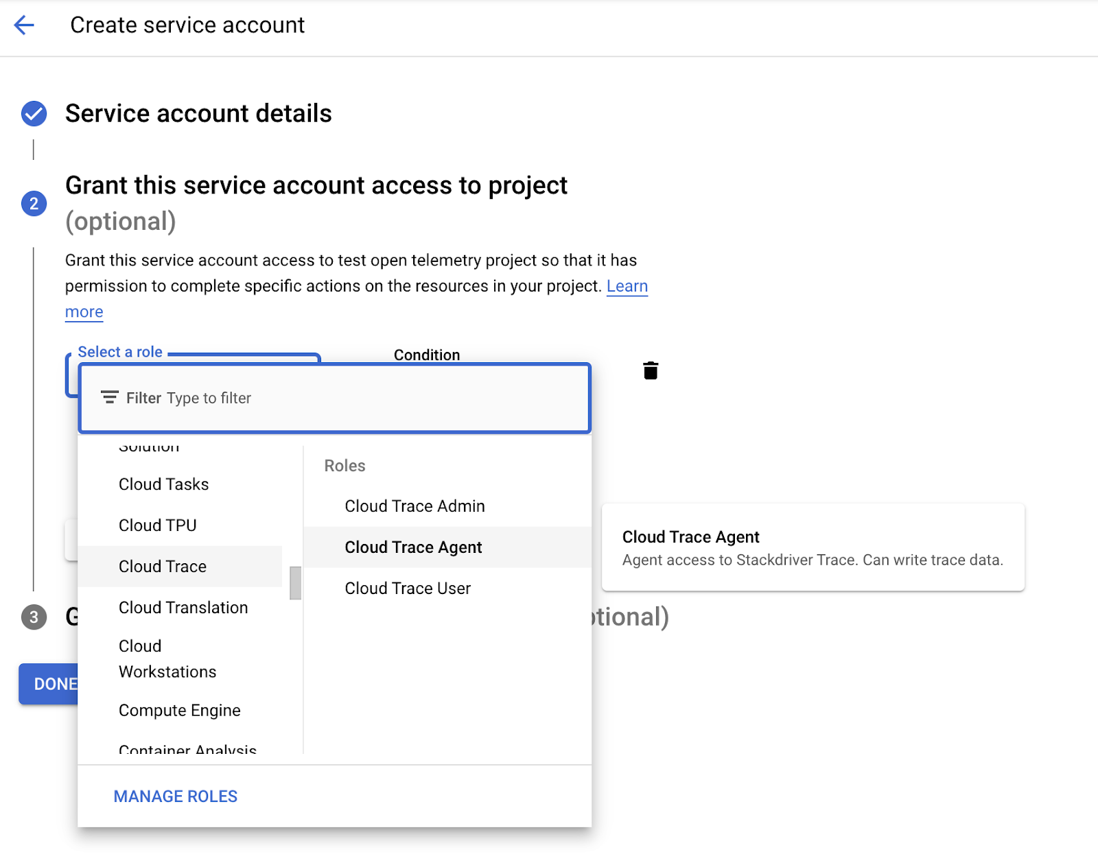 GCP Grant Service Account Access