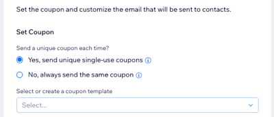 Wix Automations: Sending a Discount Coupon by Email, Help Center