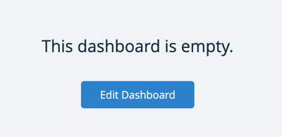 Uma captura de tela da visualização do painel de controle vazia.