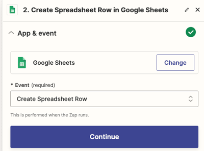 A screenshot of event details in Zapier.