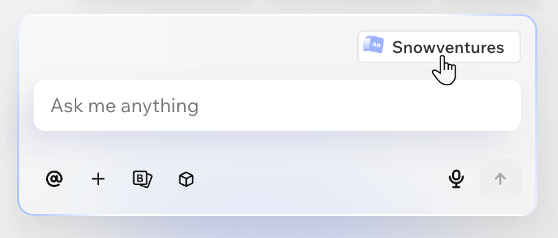 A screenshot of a mouse clicking a brand in a chat.