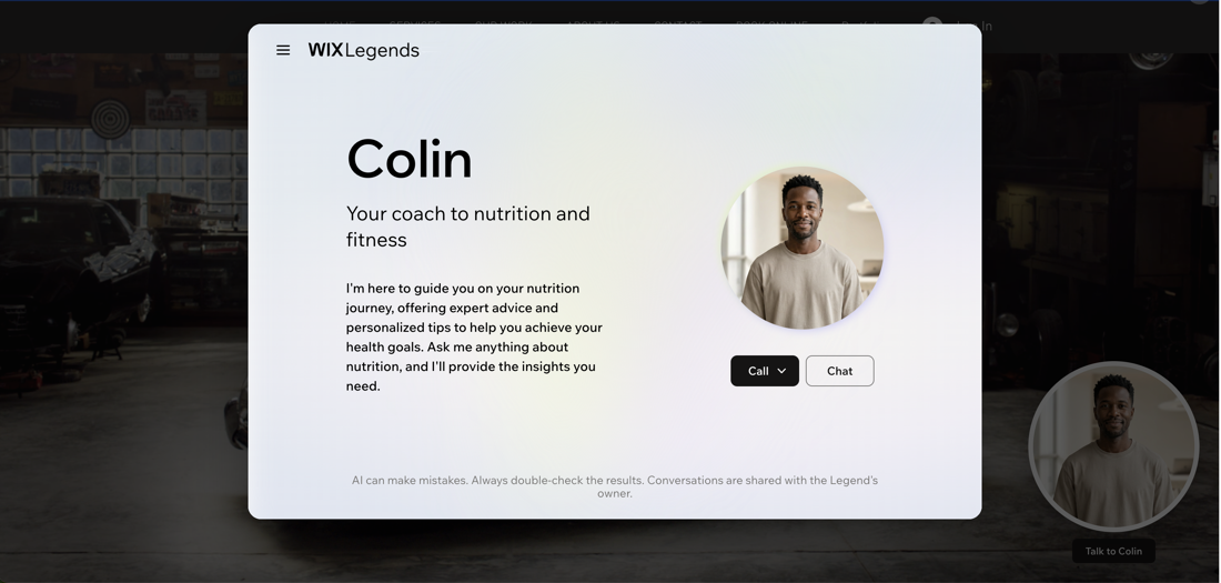 A screenshot of a Legend on a site.