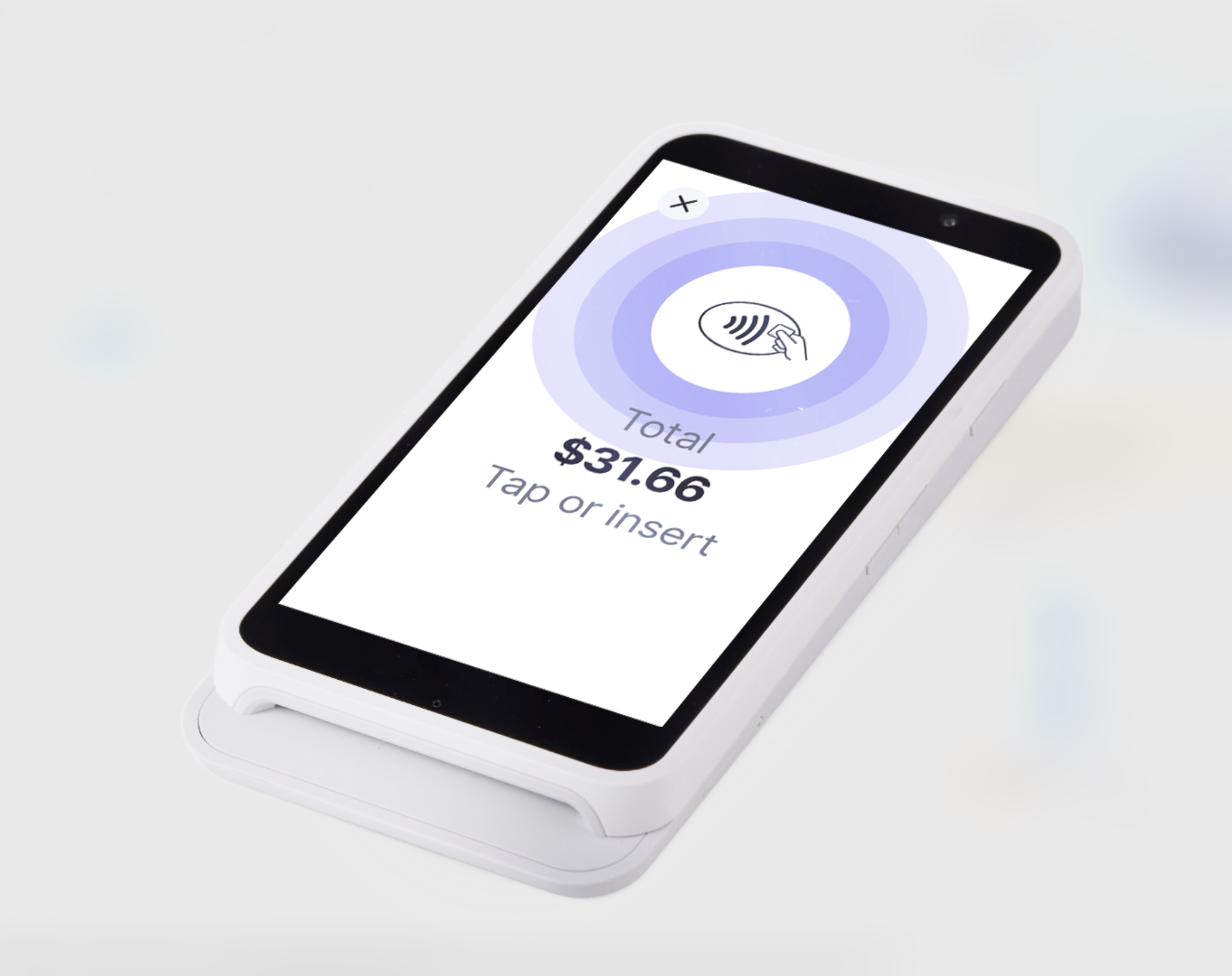 The Wix POS Go card reader.