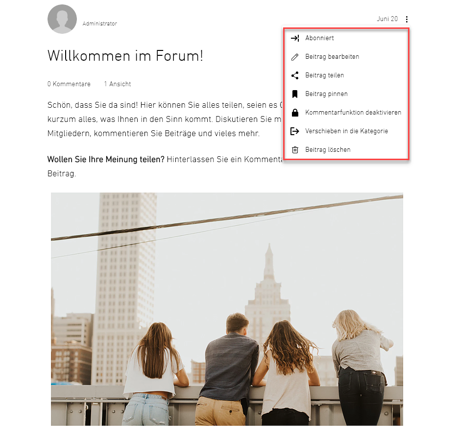 Admin Funktionen Fur Beitrage Bei Wix Forum Ausuben