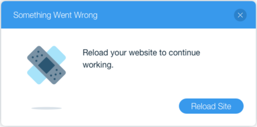 エラーメッセージ サイトを再読み込みして 最終保存版から編集を続けてください サポートセンター Wix Com