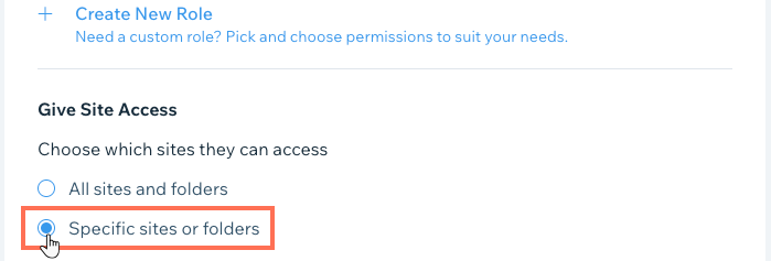 site access options,