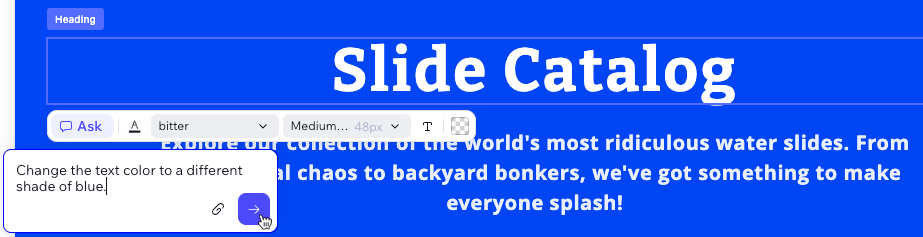 A screenshot showing how to write to the chat within edit mode.