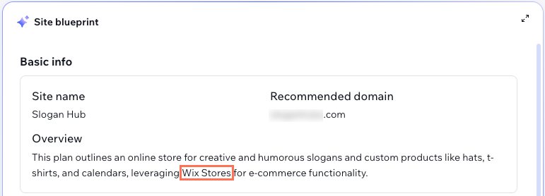 Screenshot of including Wix Vibes in a Wix Vibe site blueprint.