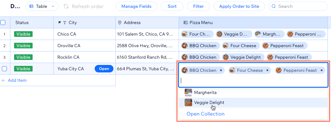 Screenshot of assigning another item to a category.